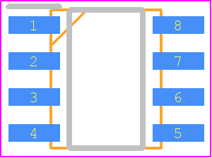 LTC1441IS8#PBF - Analog Devices PCB footprint - SOT23 (8-Pin) - SOT23 (8-Pin) - S8 Package