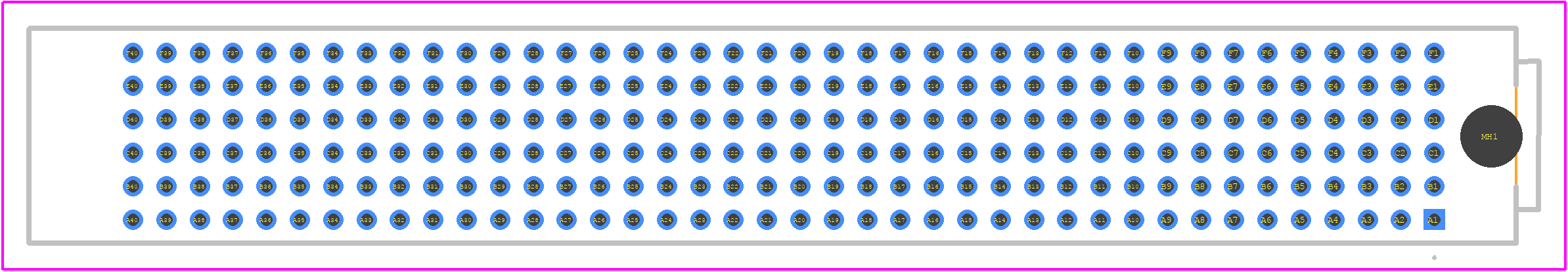 SEAFP-40-05.0-S-06-TR - SAMTEC PCB footprint - Other - Other - SEAFP-40-05.0-S-06-TR-2