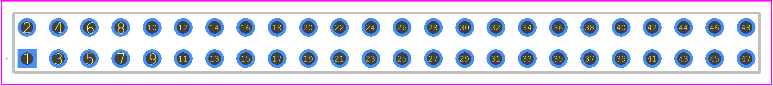77313-101-48LF - Amphenol PCB footprint - Other - Other - 77313-101-48LF-2
