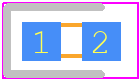 599-2000-147F - Dialight PCB footprint - LEDs Chip - LEDs Chip - 1.60 x 0.80 x 0.60mm