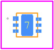 XC6902P271ER-G - Torex PCB footprint - Other - Other - USP-6C