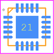 IQS324001QFR - Azoteq PCB footprint - Quad Flat No-Lead - Quad Flat No-Lead - QFN20-1