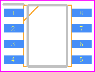 NJMOP277FE(TE1) - Nisshinbo PCB footprint - Small Outline Packages - Small Outline Packages - SOP8 JEDEC 150mil(EMP8)