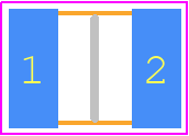 AC1210JFNPO0BN820 - Yageo Group PCB footprint - Capacitor Chip Non-polarised - Capacitor Chip Non-polarised - 1210 (3225)-2