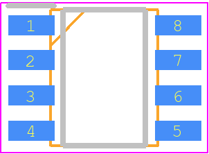 PR4404 - PREMA SEMICONDUCTOR PCB footprint - Small Outline Packages - Small Outline Packages - 8L SOIC (150 mils)