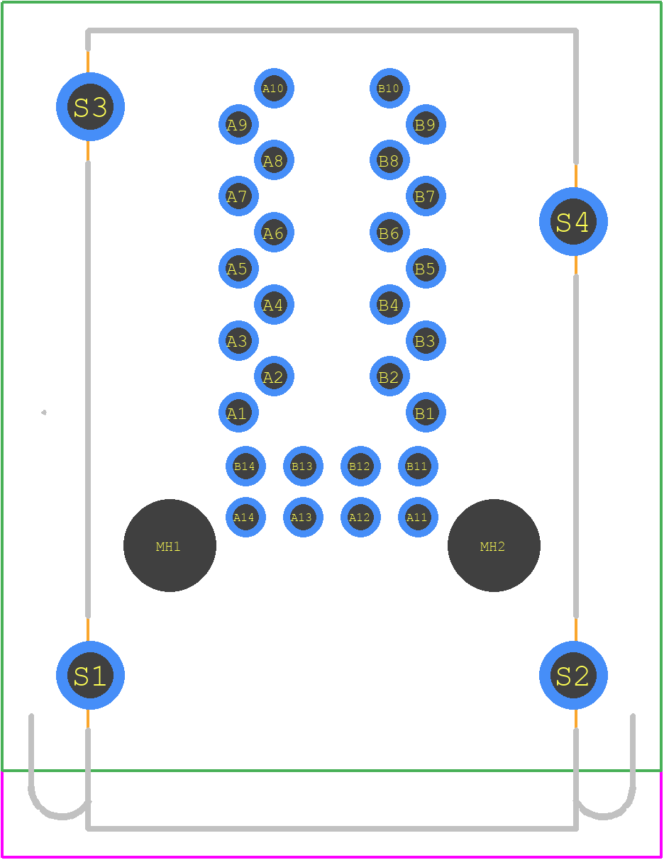2496615-1 - TE Connectivity PCB footprint - Other - Other - 2496615-1-1