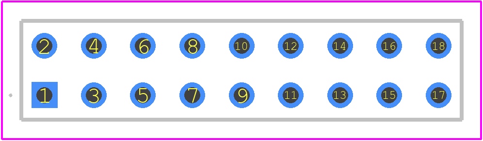 TD-109-G-A-1 - SAMTEC PCB footprint - Other - Other - TD-109-G-A-1-1