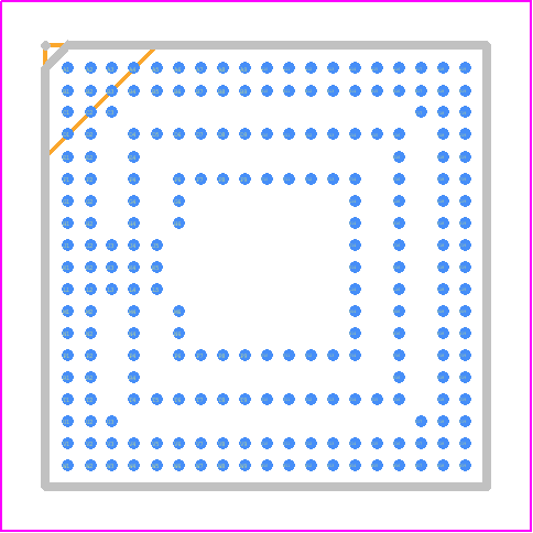 STM32N657L0H3QTR - STMicroelectronics PCB footprint - BGA - BGA - VFBGA 223 10x10x1 P 0.5 mm