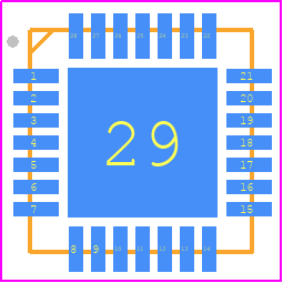 ISL97687IRTZ - Renesas Electronics PCB footprint - Quad Flat No-Lead - Quad Flat No-Lead - 28 Ld 5x5 TQFN