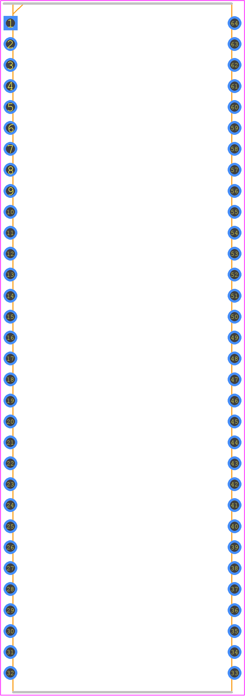 HD64F3644P - Renesas Electronics PCB footprint - Dual-In-Line Packages - Dual-In-Line Packages - (dp-64s)