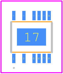 LTC3639HMSE#TRPBF - Analog Devices PCB footprint - Small Outline Packages - Small Outline Packages - 16-Lead Plastic MSOP with 4 Pins Removed