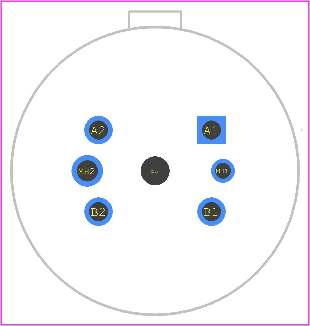 1.20.126.003/9000 - RAFI PCB footprint - Other - Other - 1.20.126.003/9000-4