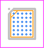 ICE40UP3K-UWG30ITR1K - Lattice Semiconductor PCB footprint - BGA - BGA - 30-Ball WLCSP Package