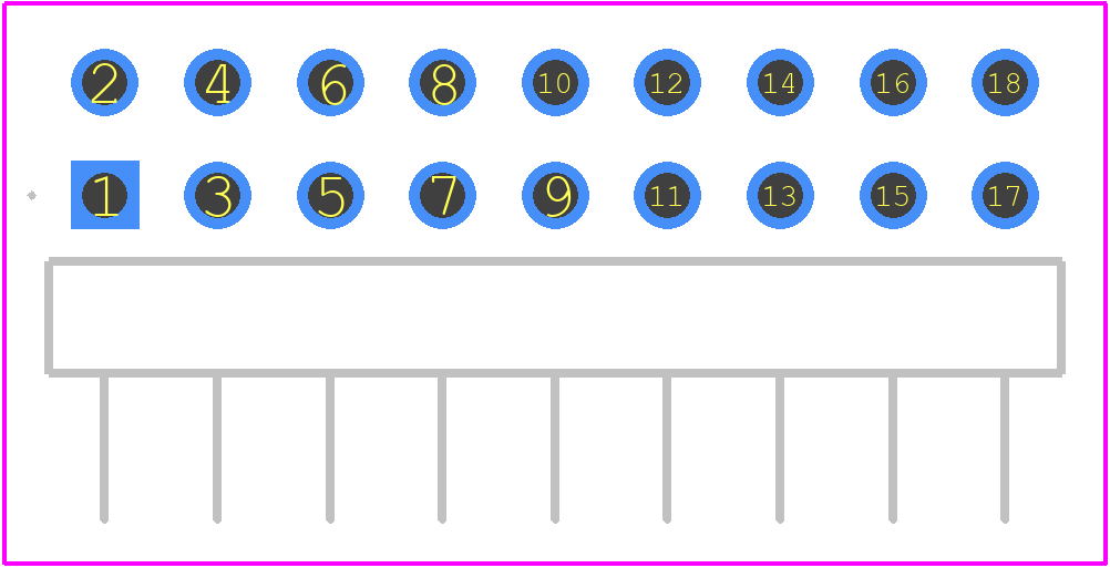 MTSW-109-07-T-D-070-RA - SAMTEC PCB footprint - Other - Other - MTSW-109-07-T-D-070-RA-5