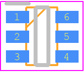 TD1466TR - Techcode Semicon PCB footprint - SOT23 (6-Pin) - SOT23 (6-Pin) - SOT23‐6....