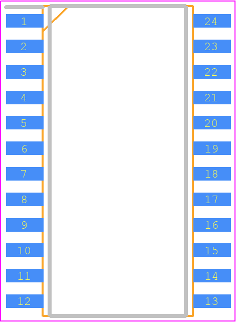 CJ125(24SOIC) - BOSCH PCB footprint - Small Outline Packages - Small Outline Packages - SOIC-24-1-1