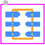 AW5005EDNR - AWINIC PCB footprint - Small Outline No-lead - Small Outline No-lead - DFN-6