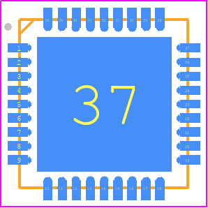 TB9M040FTG - Toshiba PCB footprint - Quad Flat No-Lead - Quad Flat No-Lead - P-VQFN36-0606-0.50-004