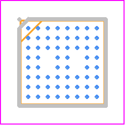 AD5529RBCBZ16-RL7 - Analog Devices PCB footprint - BGA - BGA - CB-60-1
