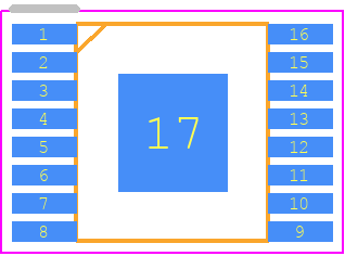 AL5873QEV1 - Diodes Incorporated PCB footprint - Small Outline Packages - Small Outline Packages - TSSOP-16EP (Type DX)