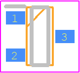 KDS122-RTK/P - KEC PCB footprint - SOT23 (3-Pin) - SOT23 (3-Pin) - SOT 23