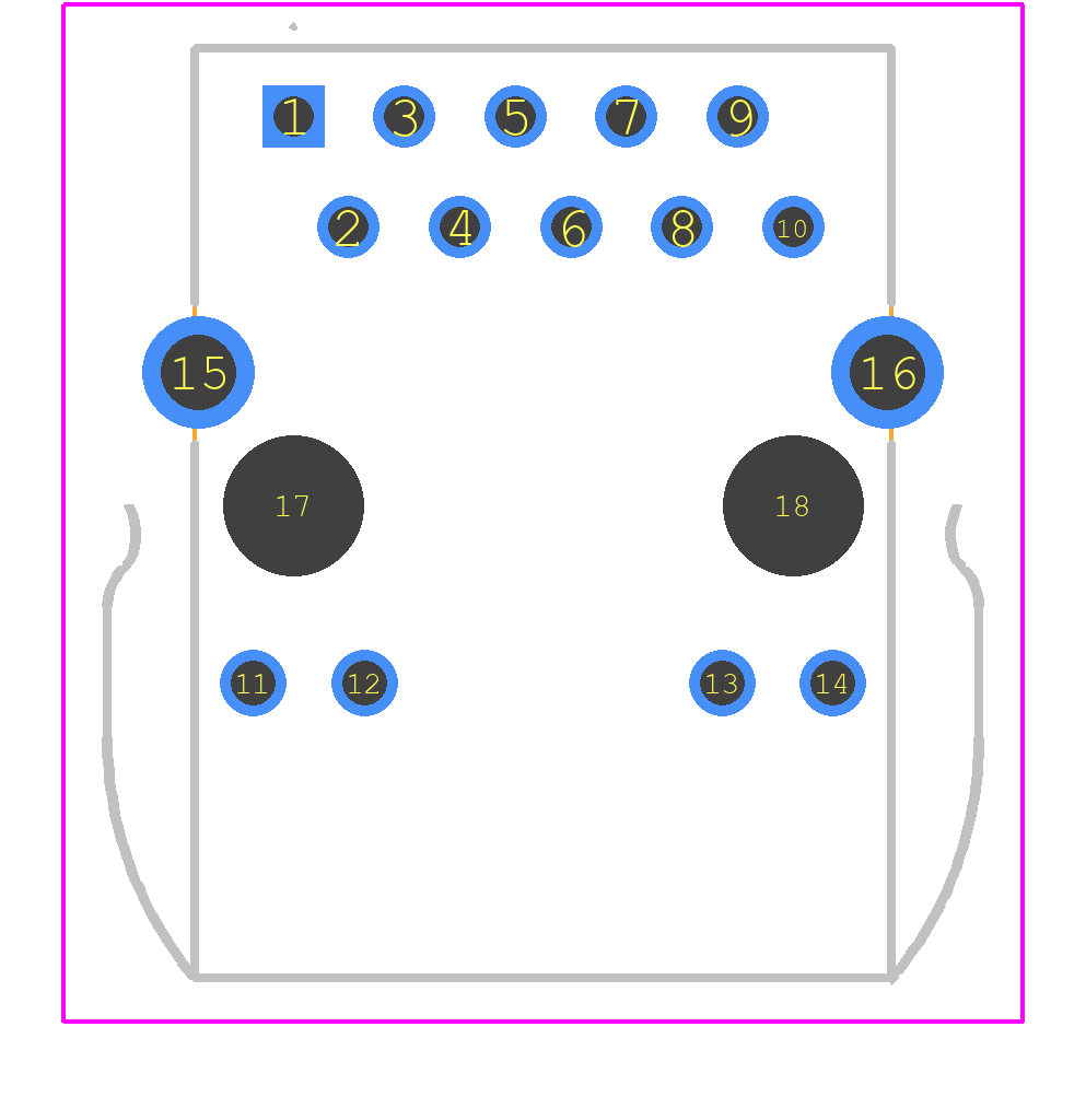 AR11-4454I - Allied Components International PCB footprint - Other - Other - AR11-4454I-1