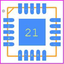HLM-20PSM - Marki Microwave PCB footprint - Quad Flat No-Lead - Quad Flat No-Lead - 4 MM QFN...