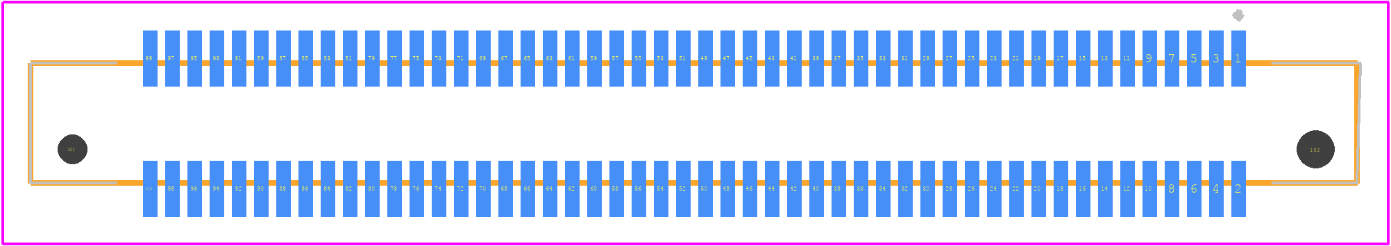 FX6-100P-0.8SV2(93) - Hirose PCB footprint - Other - Other - FX6-100P-0.8SV2(93)-3