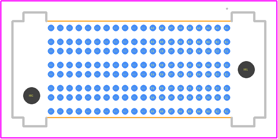 SEAM8-20-S05.0-L-08-3 - SAMTEC PCB footprint - Other - Other - SEAM8-20-S05.0-L-08-3-2