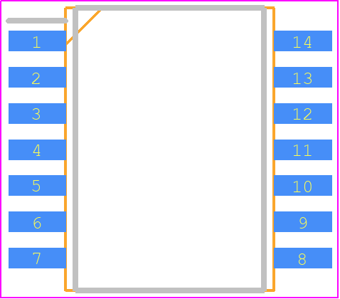 ADXL210JQC - Analog Devices PCB footprint - Small Outline Packages - Small Outline Packages - 14-Lead CERPAK (QC-14)