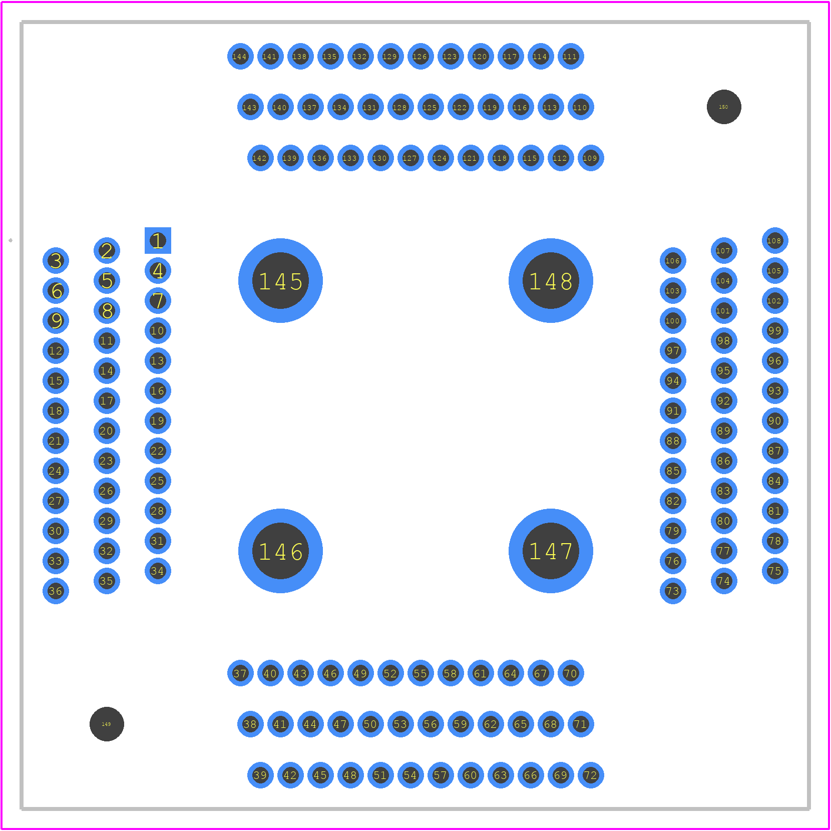 7020-144-6-08 - WELLS-CTI PCB footprint - Other - Other - 7020-144-6-08-4