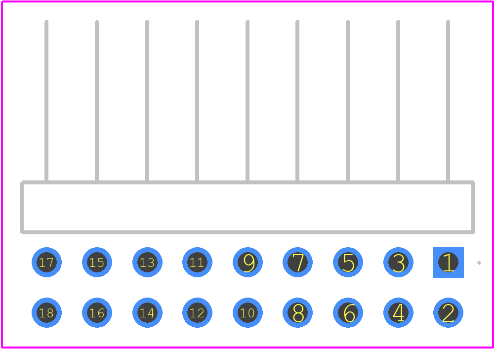 TSW-109-25-S-D-RA - SAMTEC PCB footprint - Other - Other - TSW-109-25-S-D-RA-3