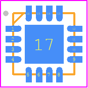 PI6CL10808ZHEX - Diodes Incorporated PCB footprint - Quad Flat No-Lead - Quad Flat No-Lead - ZH (ZH16)