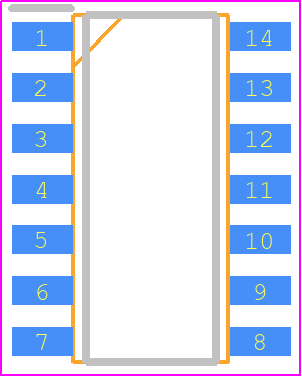 CMT2157BW - Cmostek PCB footprint - Small Outline Packages - Small Outline Packages - sop14
