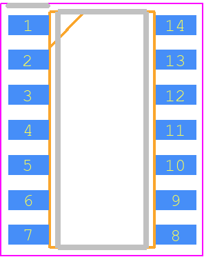 CMT2157B - Hope Microelectronics PCB footprint - Small Outline Packages - Small Outline Packages - SOP14