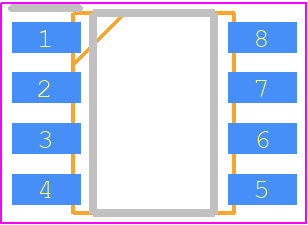 AB-RTC-TA-32.768kHz-2-T3 - ABRACON PCB footprint - Small Outline Packages - Small Outline Packages - SOP-8 4.9 x 6.0