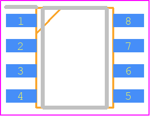 XP3P020M - Yageo Group PCB footprint - Small Outline Packages - Small Outline Packages - SO-8