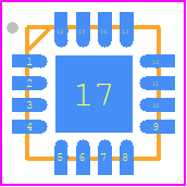 TPDA7008 - 3Peak Incorporated PCB footprint - Quad Flat No-Lead - Quad Flat No-Lead - QFN(QFN3X3-16-A)