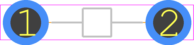 MPT100C2K7F - TE Connectivity PCB footprint - Resistors, Axial Diameter Horizontal Mounting - Resistors, Axial Diameter Horizontal Mounting - 3
