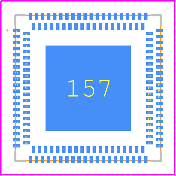 LAN96457S-I/T8NW - Microchip PCB footprint - Other - Other - 156-Lead Very-Thin Quad Flatpack No-Leads (8NW) Dual Ring - 12x12x0.9mm Body [VQFN] With 7x7mm Exposed P