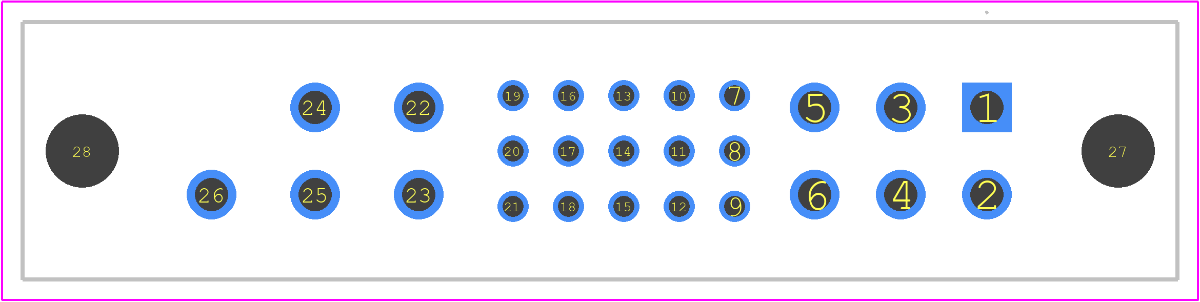 PCIB26W11F300A1/AA - Amphenol PCB footprint - Other - Other - PCIB26W11F300A1/AA-1
