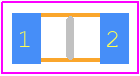 CRCW08051K00FKEBC - Vishay PCB footprint - Resistor Chip - Resistor Chip - CRCW08051K00FKEBC