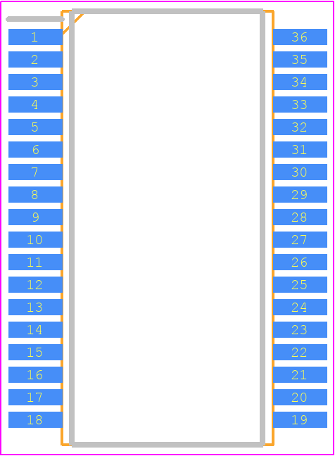 Si82900AA-AU - Skyworks PCB footprint - Small Outline Packages - Small Outline Packages - SSOP-36
