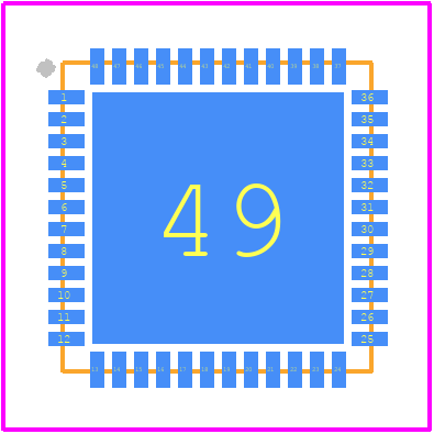Si82913B-AF - Skyworks PCB footprint - Other - Other - 48 Lead 7x7mm QFN with Wettable Flanks