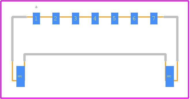 DF65-7P-1.7V(78) - Hirose PCB footprint - Other - Other - DF65-7P-1.7V(78)-3