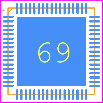 RK806S-5 - Rockchip PCB footprint - Quad Flat No-Lead - Quad Flat No-Lead - QFN-68