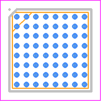 AD4630-20BBCZ - Analog Devices PCB footprint - BGA - BGA - 64-Ball Chip-Scale Package Ball Grid Array [CSP_BGA] (05-08-1797)..