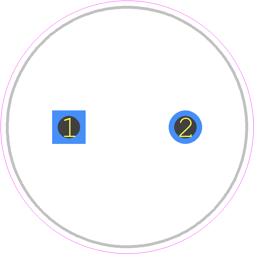 LGN2P221MELY25 - Nichicon PCB footprint - Capacitor, Polarized Radial Diameter - Capacitor, Polarized Radial Diameter - LGN2P221MELY25