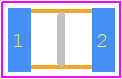 CWR15FK106KTRC - Kyocera AVX PCB footprint - Capacitor Chip Non-polarised - Capacitor Chip Non-polarised - CWR15FK106KTRC