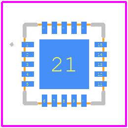 PE42448A-Z - Peregrine Semiconductor PCB footprint - Other - Other - 20-lead 4 × 4 mm LGA 